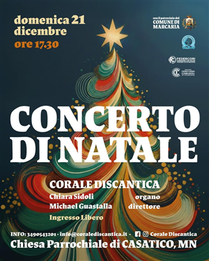 CONCERTO DI NATALE A CURA DELLA CORALE DISCANTICA
