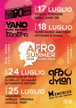 Afro Summer Marcaria 17-18-24-25 luglio 2026
